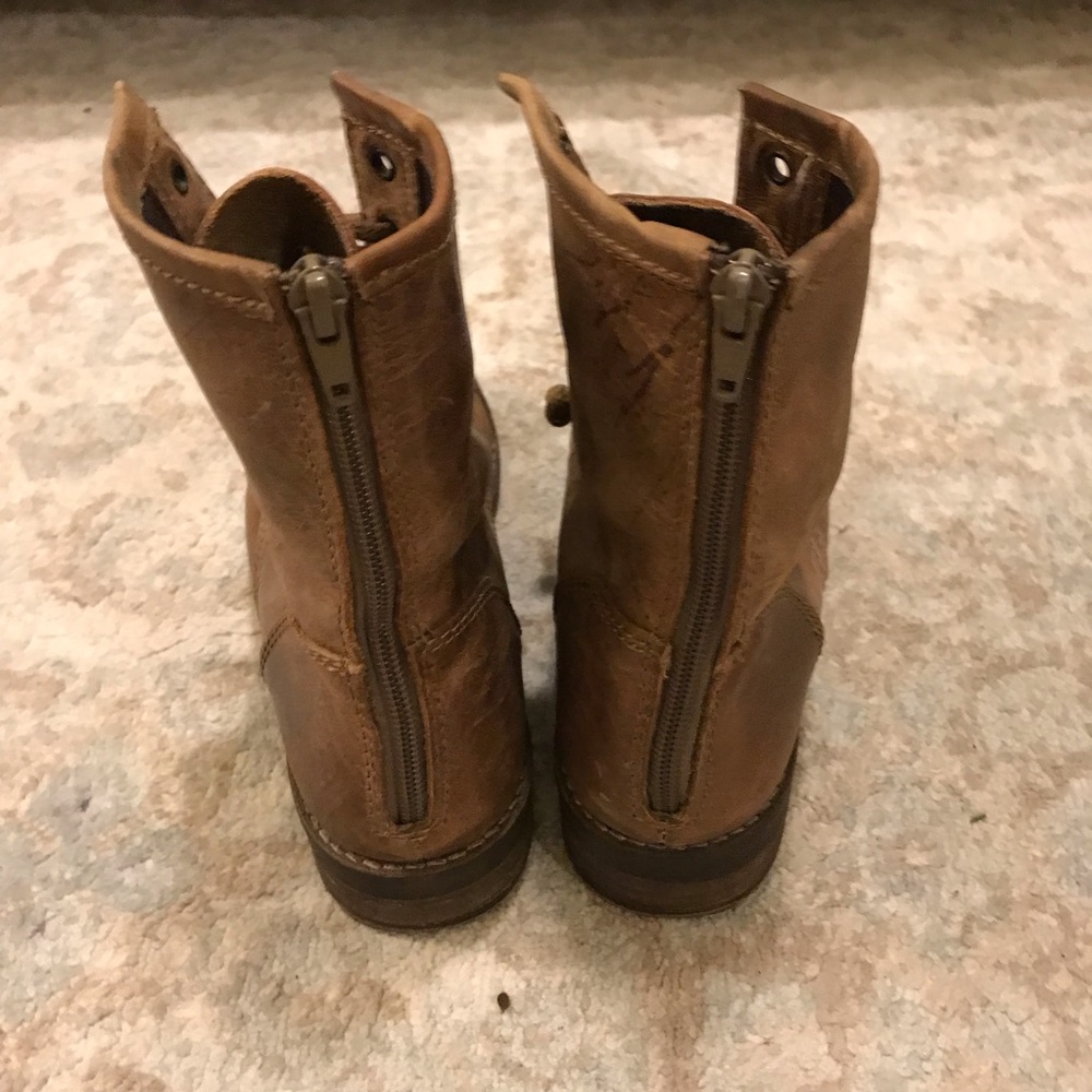 Leather combat boots - Picture 3 of 4